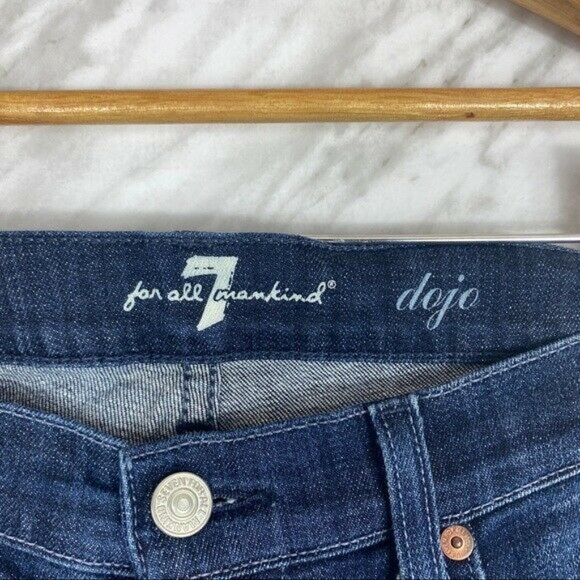 7 For All Mankind Dojo Jeans - Size 29 - Trouser Jean, Mid Rise, Flare Denim - Picture 5 of 7